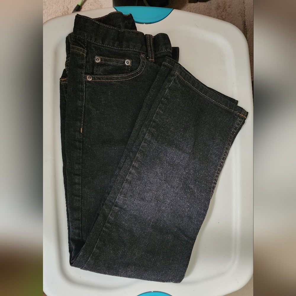Black/gray Denim Long Jeans - Picture 4 of 5